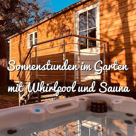 Petershagen-Eggersdorf Zirkuswagen Mit Outdoor Whirlpool Und Garten מראה חיצוני תמונה
