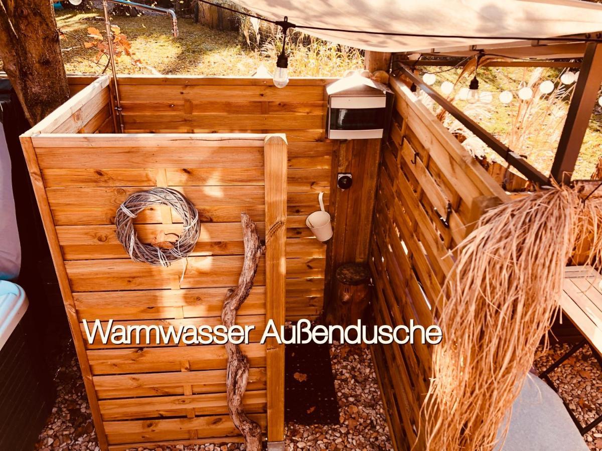 Petershagen-Eggersdorf Zirkuswagen Mit Outdoor Whirlpool Und Garten מראה חיצוני תמונה