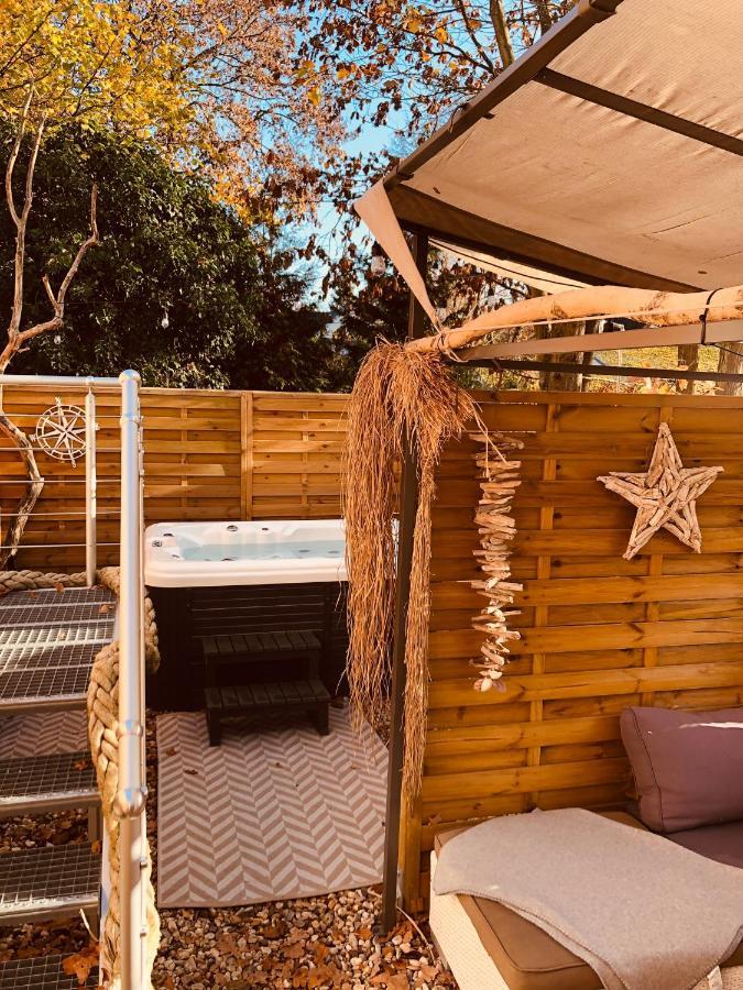 Petershagen-Eggersdorf Zirkuswagen Mit Outdoor Whirlpool Und Garten מראה חיצוני תמונה