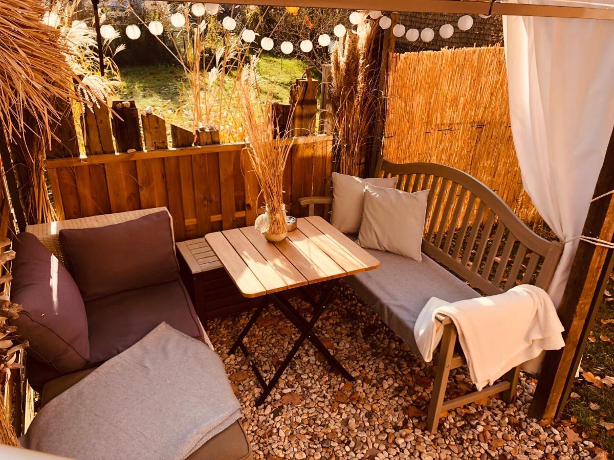 Petershagen-Eggersdorf Zirkuswagen Mit Outdoor Whirlpool Und Garten מראה חיצוני תמונה